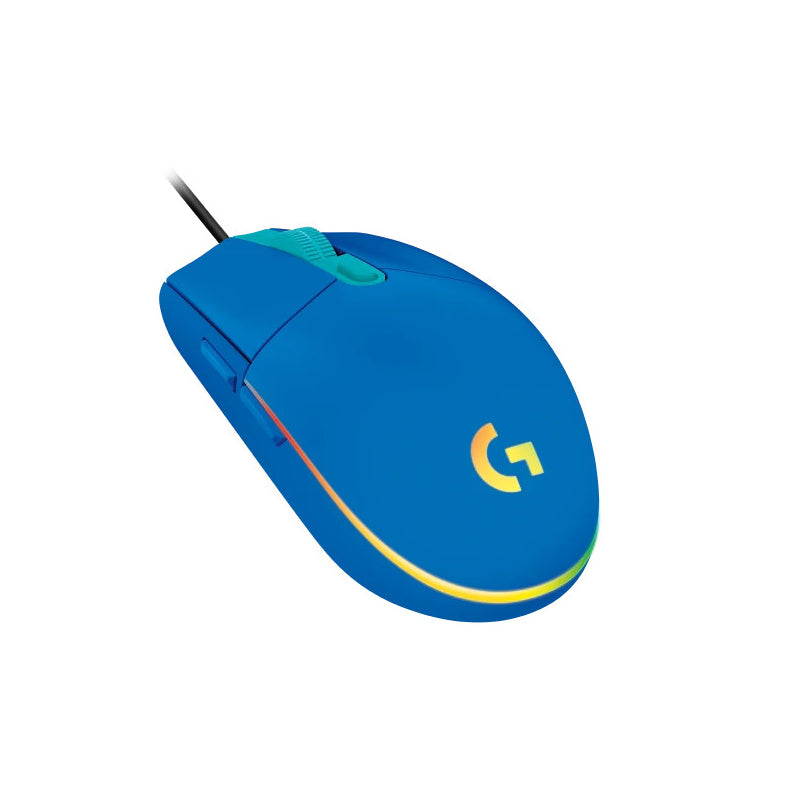 Logitech G203 Lightsync RGB Lighting 800 DPI, 6 programmable buttons Optical Wired Gaming Mouse -Blue