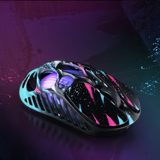 GRAVASTAR MERCURY X PRO GM+8K Special Edition Neon Graffiti  MAGNESIUM ALLOY WIRELESS GAMING MOUSE,GSX  PRO_CG_BLK