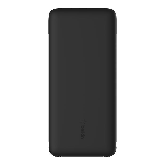 Belkin Boost Charge Plus 10K Portable Charger Power Bank, 10,000 mAh with Integrated Lightning (MFI) and Integrated USB-C Cables and Additional USB-C Charging Port - Black
