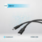 Powerology New Braided Type-C to Lightning Cable, 1.2M Length, PD 60W, 30000+ Bends, Fast Charging, P23BRCL12BK
