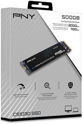PNY CS1030 500GB M.2 NVMe PCIe Gen3 x4 Internal Solid State Drive (SSD)