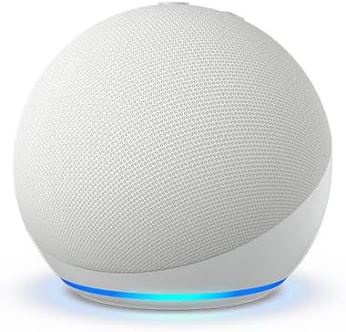 Echo Dot (5th Gen, 2022 release) | With bigger vibrant sound, helpful routines and Alexa | Glacier White