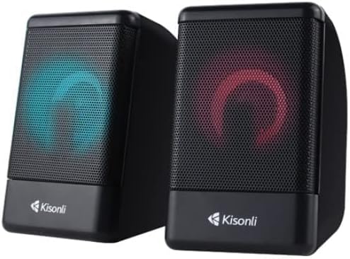 Kisonli L-8080 Multimedia Mini LED RGB Speaker, Wired