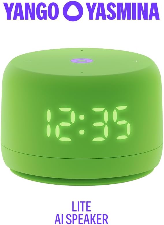 Yango Yasmina Lite AI Smart Speaker, Bilingual Arabic & English, Music, Stories, Quran, Screen-free Learning for Kids, Routine helper for Parents, Green