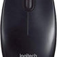 Logitech M90 USB Wired Mouse - Black