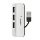 Belkin Travel 4-Port USB 2.0 Hub with Built-In Cable Management,White