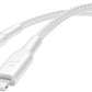 Powerology New Braided Type-C to Lightning Cable,1.2M Length,PD 60W,30000+Bends,Fast Charging,P23BRCL12WH