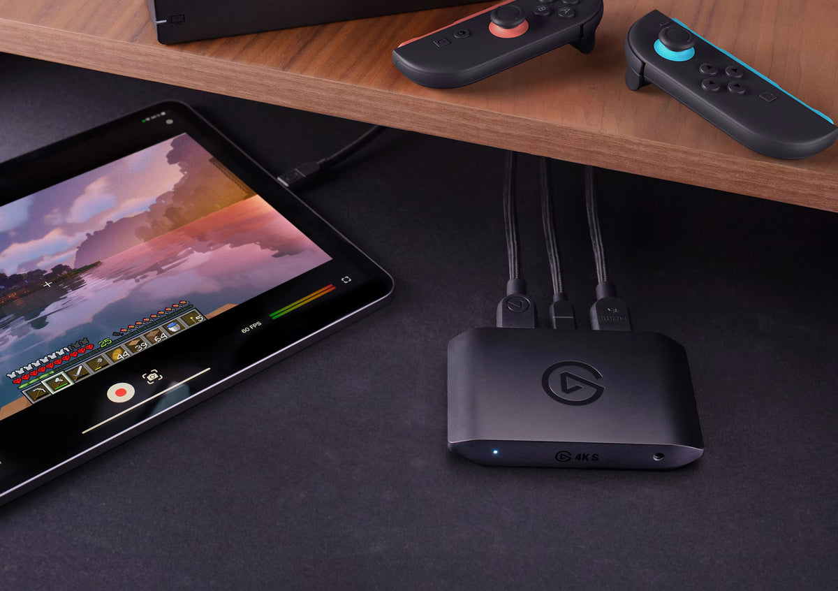 Elgato 4K S Capture Card for PS5, Xbox Series X/S, Switch 2 | 4K60 Capture, 1440p120 or 1080p240 Passthrough, HDR10 Support, Near-Zero Latency, USB-C, Analog Audio Input