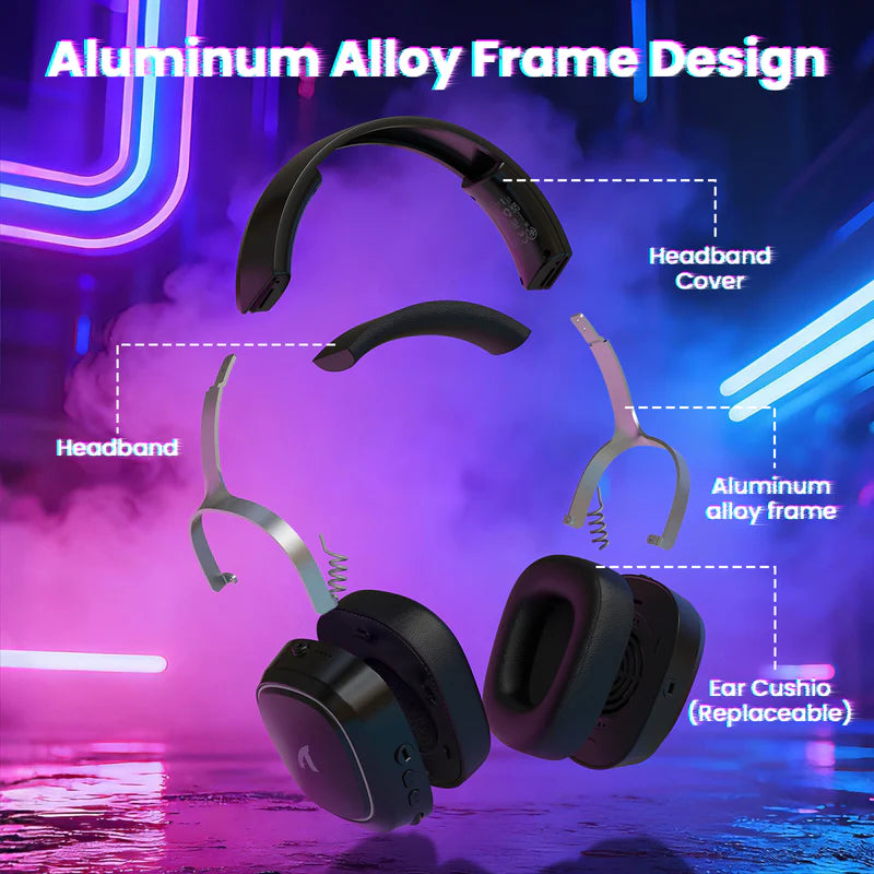 ATTACK SHARK G800 Wireless Black Gaming HEADSET Tri-Mode  (2.4G/BT/Wired)