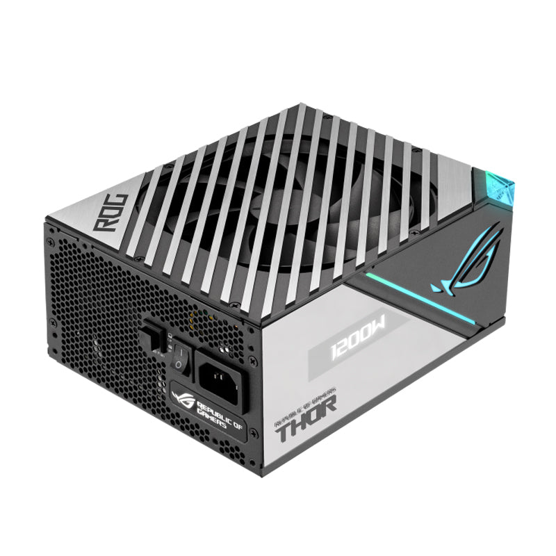 Asus Rog Thor 1200W Platinum II ATX Power Supply Unit, 80Plus Platinum Efficiency, ARGB Aura Sync, 100-240Vac AC Input Range, 1200W Total Output.