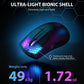 ATTACK SHARK X5 Ultra-Lightweight Wireless Black Gaming Mouse,  49g, Tri-Mode (2.4GHz/BT/Wired)