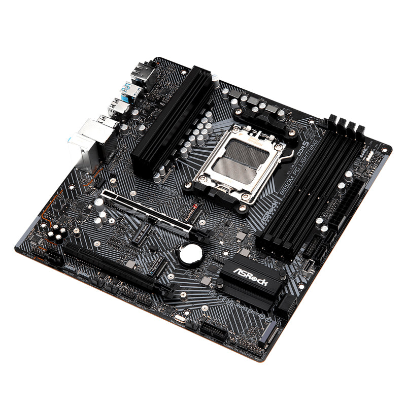 ASRock B650M PG Lightning AMD Socket AM5 Ryzen 9000,8000,7000 Series Processors DDR5 7200MHz (OC) HDMI DisplayPort B650 Micro ATX Motherboard BIOS Flashback SATA3 6.0 Gbs.