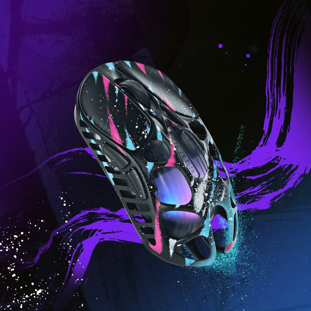 GRAVASTAR MERCURY X PRO GM+8K Special Edition Neon Graffiti  MAGNESIUM ALLOY WIRELESS GAMING MOUSE,GSX  PRO_CG_BLK
