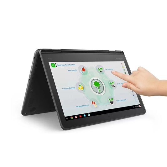 Combo Offer, Lenovo 300e 11.6" 2-in-1 Touchscreen Chromebook (Refurbished) & P9 Wirless  Headset