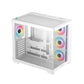 DeepCool CG530 4F Panoramic ATX Mid-Tower Case 4x Pre Installed Fans Dual Chamber, Support Back Connectors & Up to 2x 360mm +280mm Radiators, Front 2x USB3.0 , White