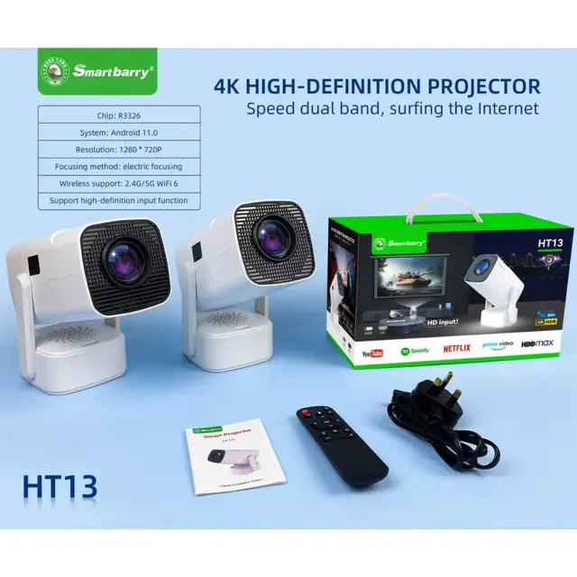 Ht13 Projector Smartberry HT13 Projector HD Mini Projector for Home & Outdoor