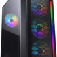 Cougar Mx410 Mesh-G RGB Powerful Airflow And Compact Mid-Tower Case With Tempered Glass, Dual RGB Strips And 4 X RGB Fans