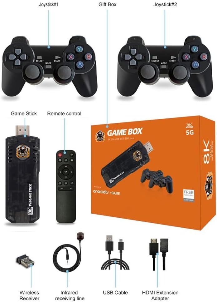 Wireless Controller Android TV Box Game Console Retro Game Stick ...