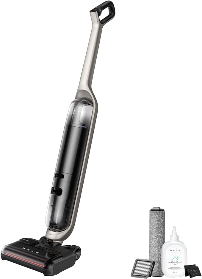 eufy, MACH V1 Ultra, All-in-One Cordless StickVac with Steam Mop,