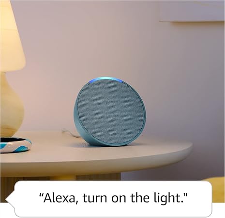 Amazon Echo Pop | Alexa fits in anywhere: bedroom, living room, bathroom, office, and small spaces | Lavender Bloom