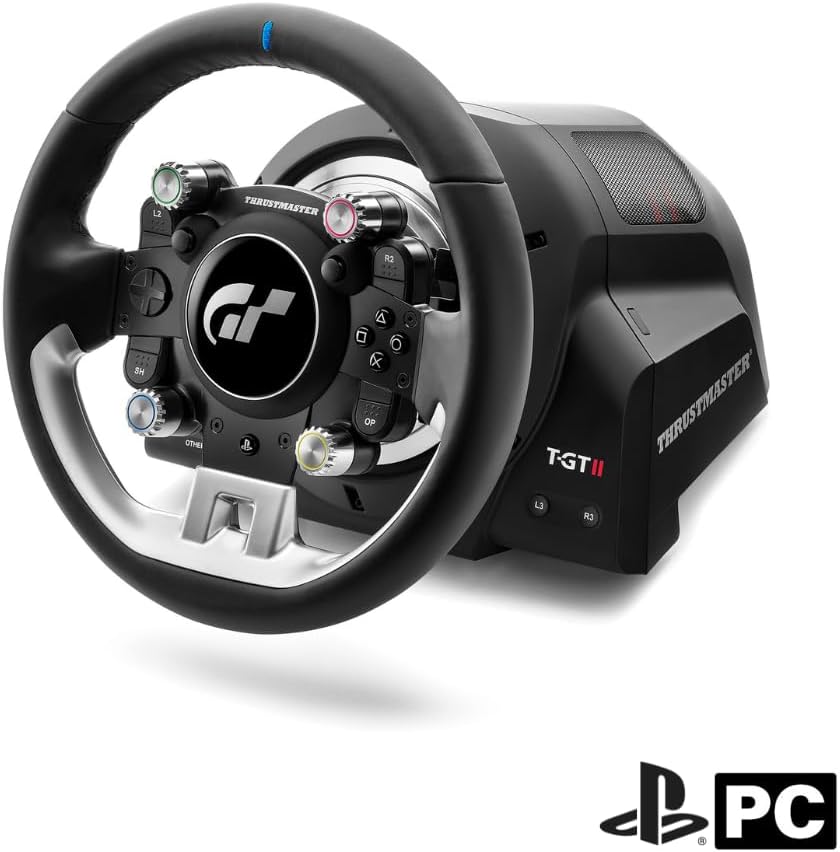 Thrustmaster T-GT II - Racing Wheel with 3 Magnetic Pedal Set, (PS5, PS4, PC)