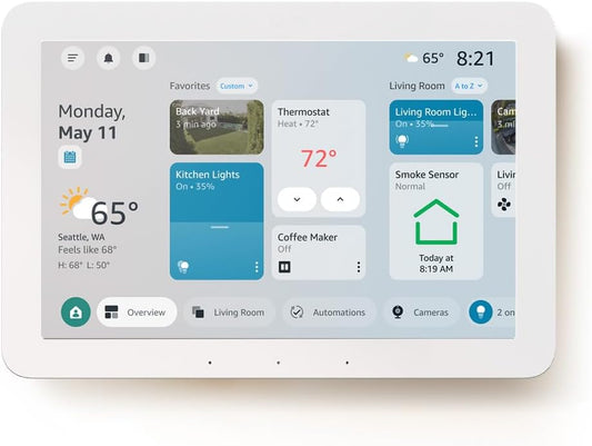 Amazon Echo Hub (Newest Model), 8” Smart Home Control Panel with Alexa+, Customizable Touchscreen, Smart Home Hub for Lights, Cameras, Locks, Plugs & Compatible Devices