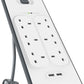 Belkin 6 Way 2 Meter Surge Protection Strip with x 2.4 Ampere USB Charging