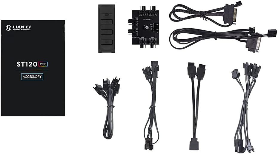 Lian Li ST120-3B Black 3 Pack, ARGB 120mm LED PWM, with Fan Controller