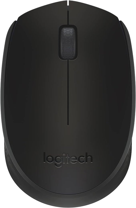 Logitech M171 Wireless Mouse for PC, Mac, Laptop, 2.4 GHz, Optical Tracking, 12-Months Battery Life, Ambidextrous-Black