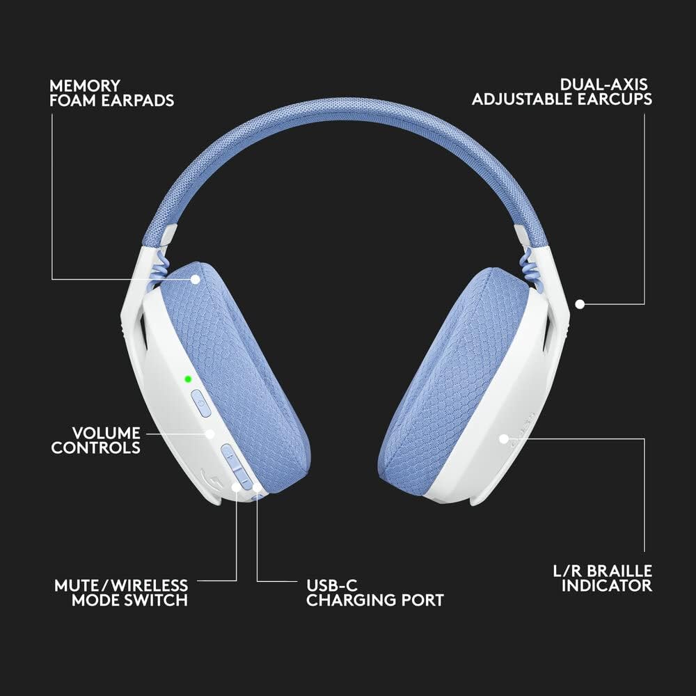 Logitech G435 LIGHTSPEED & Bluetooth Wireless Gaming Headset