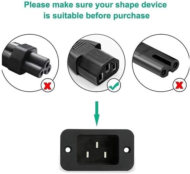 Desktop Power Cable - Reliable Pure Copper Wire for Computers, TVs, Monitors, and More