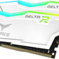 TEAMGROUP T-Force Delta RGB DDR4 32GB (2x16GB) 3600MHz (PC4-28800) CL18 Desktop Gaming Memory Module Ram TF4D432G3600HC18JDC01,White-GC