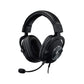 Logitech G Pro X Wired Gaming Headset: Blue VO!CE Detachable Boom Mic, DTS 7.1, 50 mm Drivers, USB/3.5mm Aux, Spare Memory Foam Ear Pads, USB DAC & Bag Included, for PC, Xbox, PS5, PS4 - Black