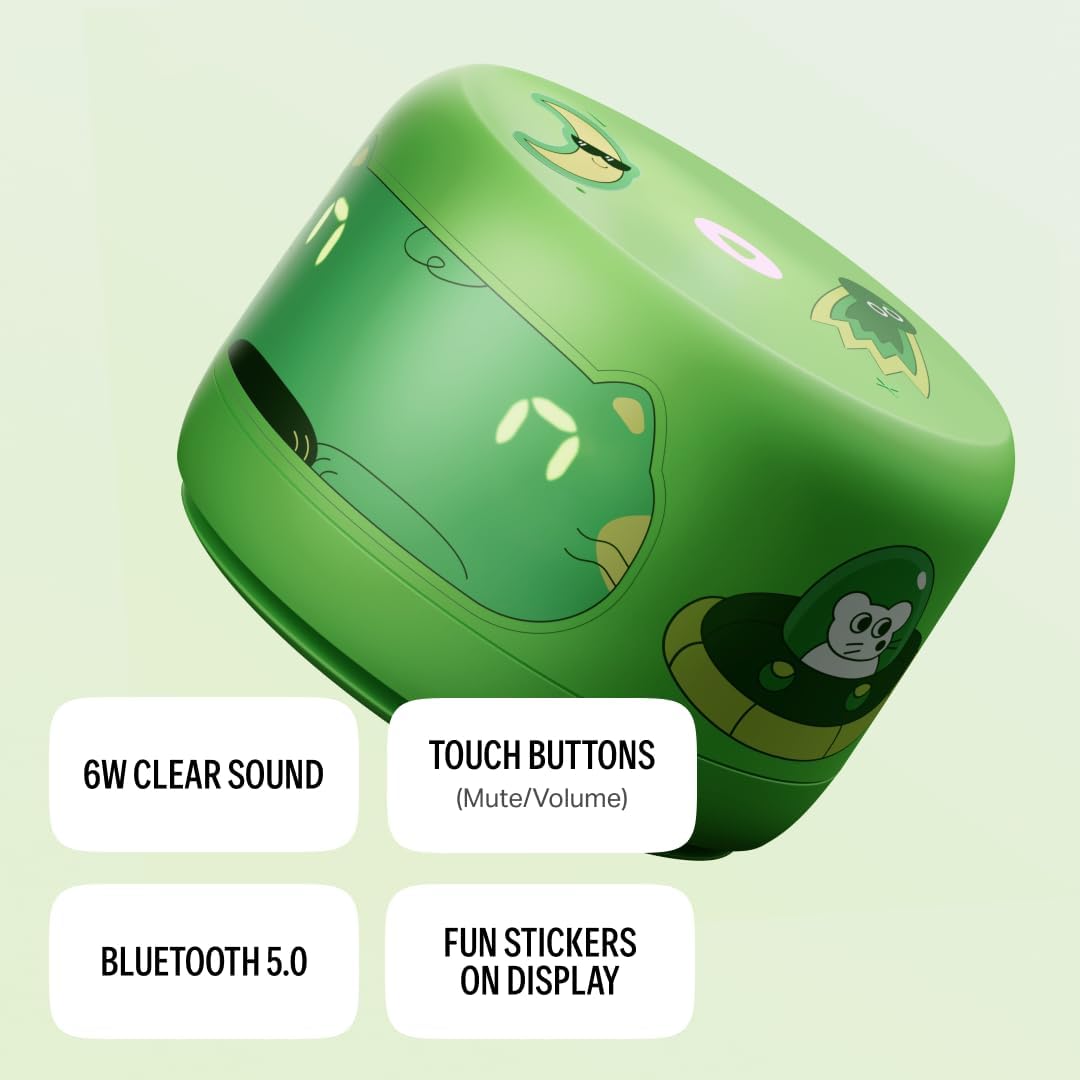 Yango Yasmina Lite AI Smart Speaker, Bilingual Arabic & English, Music, Stories, Quran, Screen-free Learning for Kids, Routine helper for Parents, Green