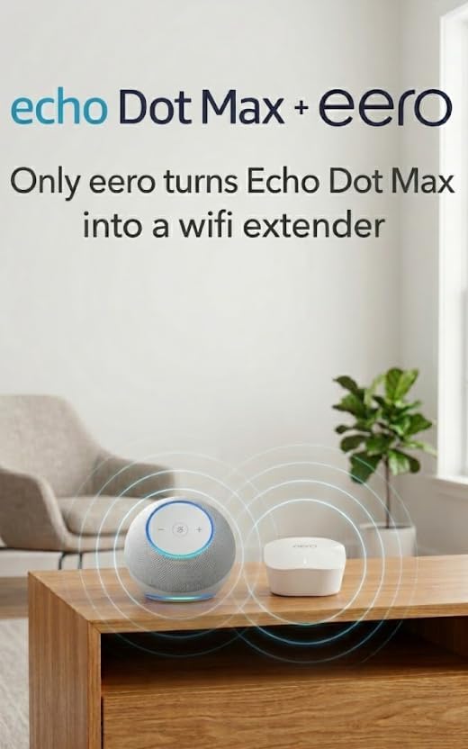 Amazon Echo Dot Max – Newest Alexa Speaker with 3X Bass, Room-Filling Sound, Alexa+ Ready, Amethyst