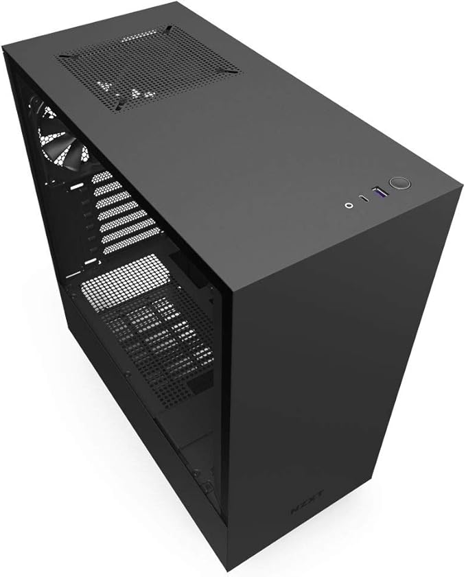 ZXT H510 - CA-H510B-B1 - Compact ATX Mid-Tower PC Gaming Case - Front I/O USB Type-C Port - Tempered Glass Side Panel - Cable Management System - Water-Cooling Ready - Black, Non i-Series