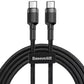 Cable BASEUS PD60W/QC3.0 TYPE-C CABLE 200CM GREY/BLACK