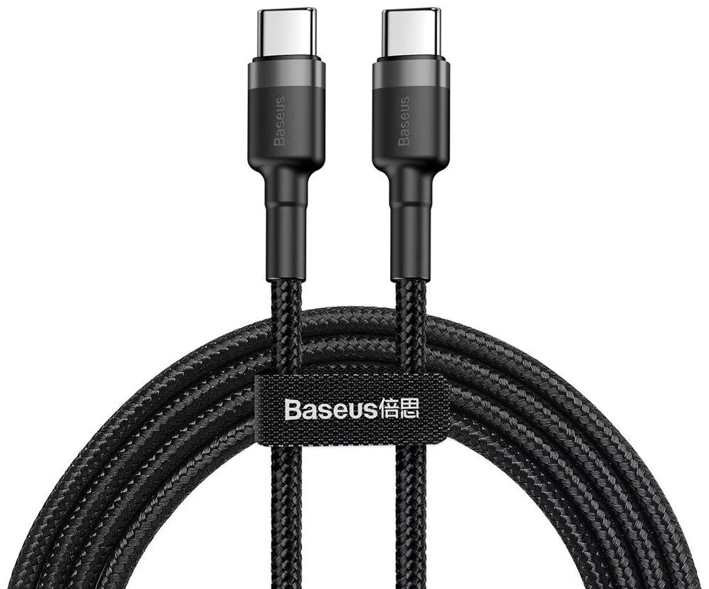 Cable BASEUS PD60W/QC3.0 TYPE-C CABLE 200CM GREY/BLACK