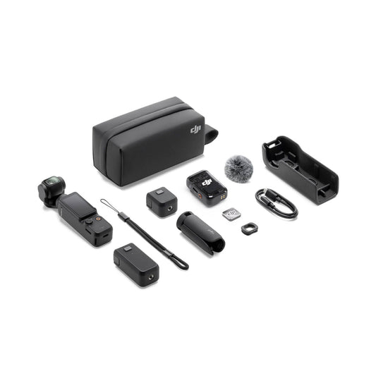 DJI Osmo Pocket 3 Creator Combo, Vlogging Camera with 1'' CMOS, 4K/120fps Video, 3-Axis Stabilization, Face/Object Tracking, Fast Focusing, Mic Included for Clear Sound, Digital Camera for Photography