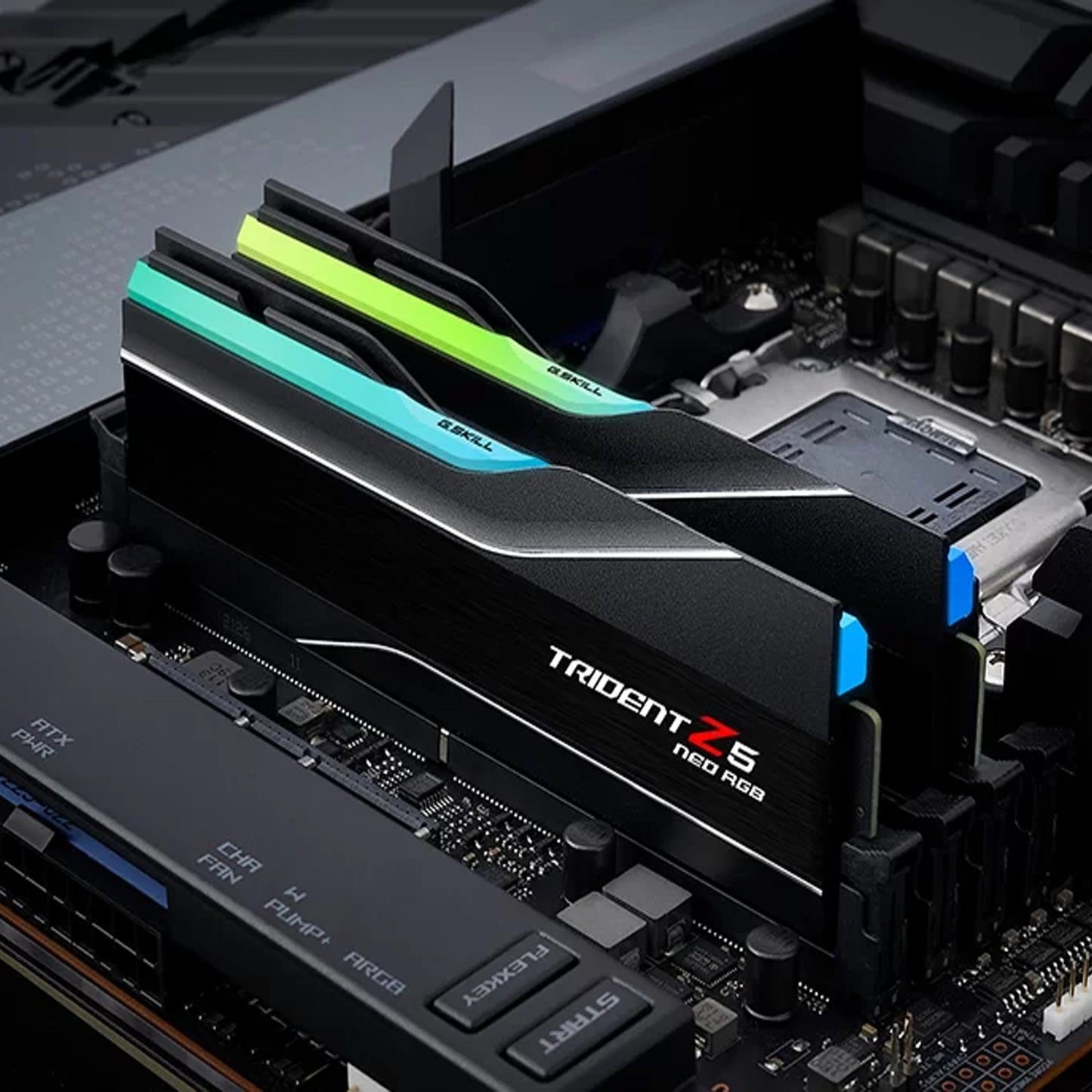 G Skill Trident Z5 Neo RGB 32GB (2x16GB) Memory Kit (RAM), DDR5-6000MTs, CL32-38-38-96 1.35V, AMD EXPO, Black | F5-6000J3238F16GX2-TZ5NR