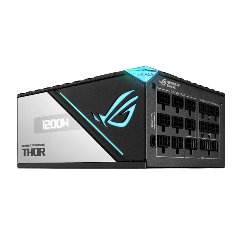 Asus Rog Thor 1200W Platinum II ATX Power Supply Unit, 80Plus Platinum Efficiency, ARGB Aura Sync, 100-240Vac AC Input Range, 1200W Total Output.