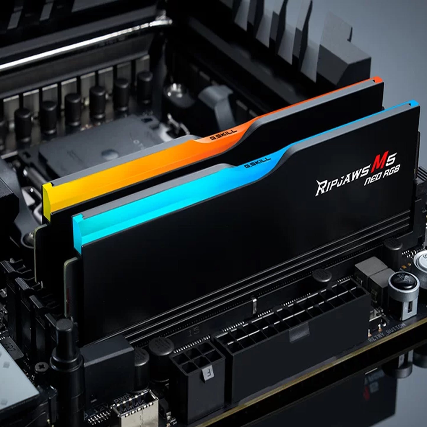 G Skill RIPJAWS M5 NEO RGB DDR5 6000 64GB(2*32) CL36-36-36-96 1.35 AMD EXPO,INTEL XPM3.0 RAM BLACK,F5-6000J3636F32GX2-RM5NRK