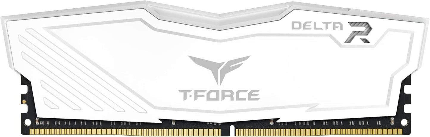 TEAMGROUP T-Force Delta RGB DDR4 32GB (2x16GB) 3600MHz (PC4-28800) CL18 Desktop Gaming Memory Module Ram TF4D432G3600HC18JDC01,White-GC