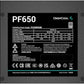 Deepcool PF650D 80 Plus Standard Power Supply, 650 Watts, 120mm Fan Size, Active PFC + Double Tube Forward, Taiwan Bulk Capacitor, Hypro Bearing, OPP/OVP/SCP Protection, Black | R-PF650D-HA0B-UK