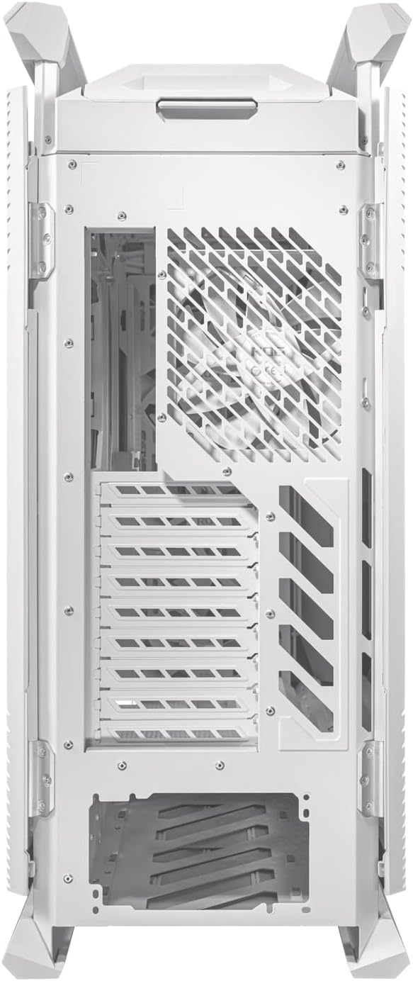 ASUS ROG Hyperion GR701 PC Case, Supports 2 x 420mm Radiators, 4 x 140mm PWM Fans, Flip Side Panels, Integrated VGA Support and ARGB Hub, Front Panel 2 x USB Type-C White