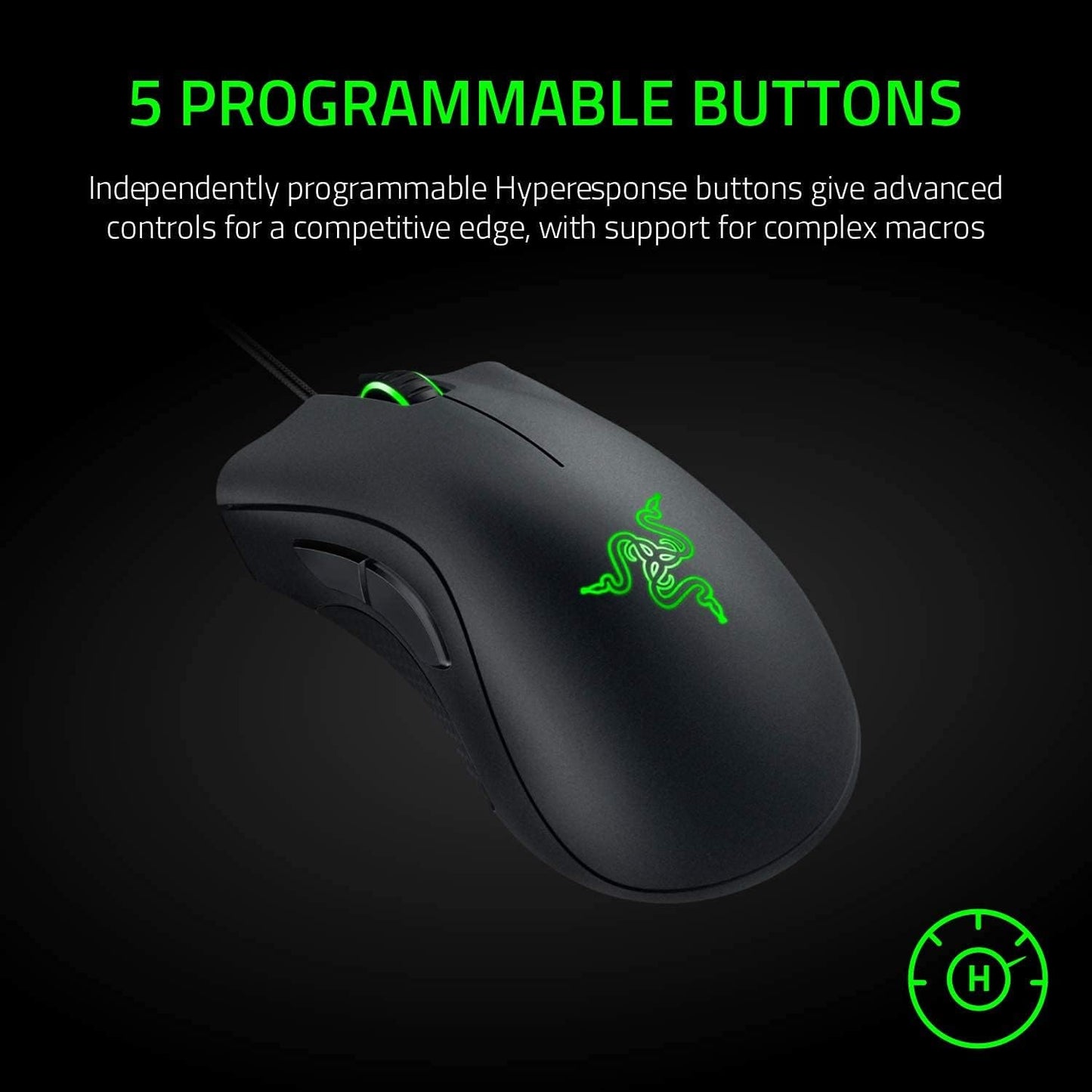 Razer DeathAdder Essential Gaming Mouse: 6400 DPI Optical Sensor