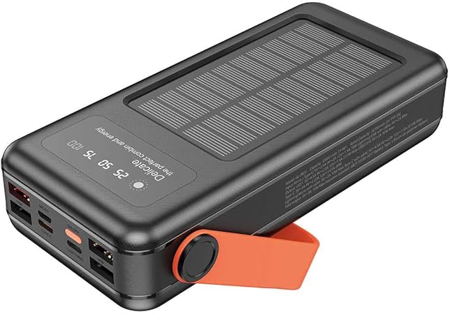 Green Lion Solar Portable Power Bank 30000mAh PD 20W QC3.0 - Black