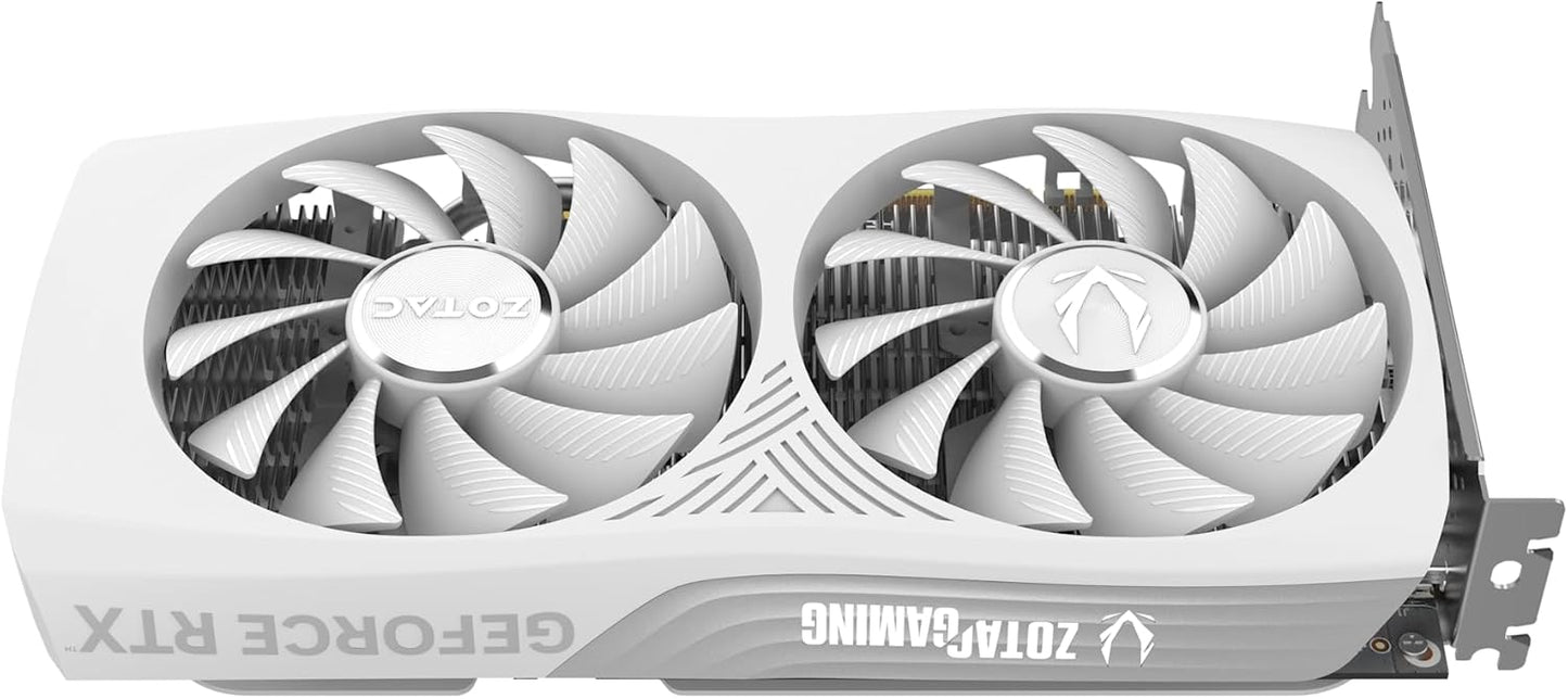 ZOTAC Gaming GeForce RTX 4060 8GB Twin Edge OC White Edition DLSS 3 8GB GDDR6 128-bit 17 Gbps PCIE 4.0 Compact Gaming Graphics Card, ZT-D40600Q-10M