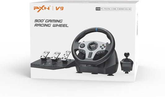 PXN V9 Steering Wheel,  for PC,Xbox One,Nintendo Switch,PS3,PS4,Xbox Series S/X