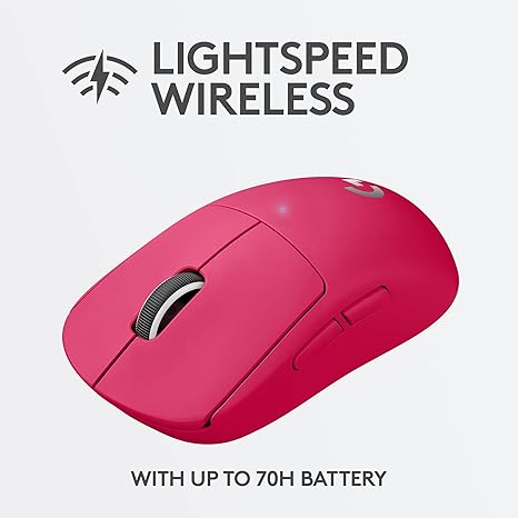 Logitech G PRO X Superlight Wireless Gaming Mouse, Ultra-Lightweight, Compatible with PC/Mac - Magenta